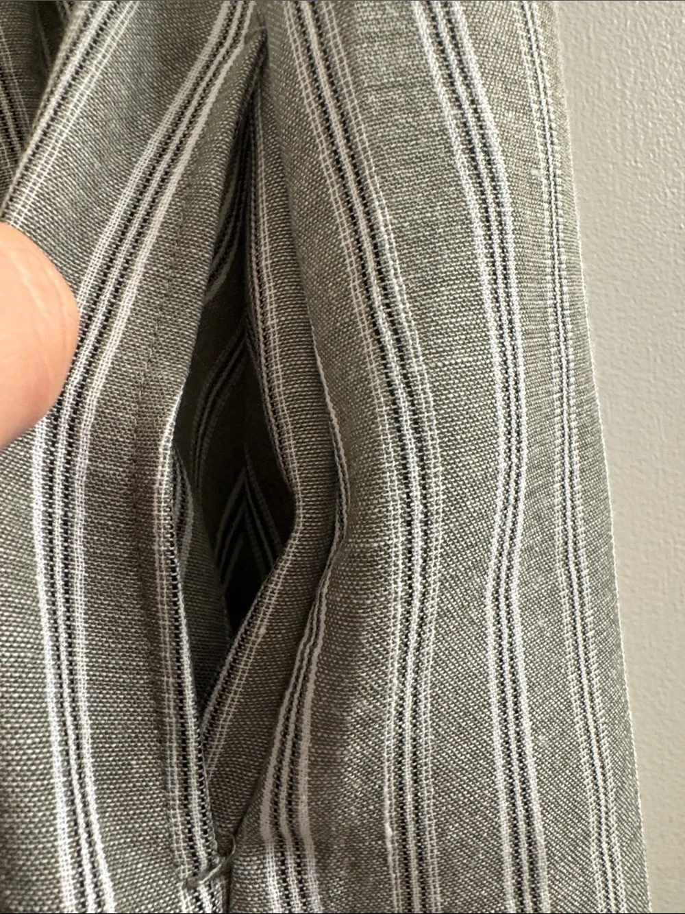 Max Studio Gray Striped Gathered Skirt - Picture 5 of 10